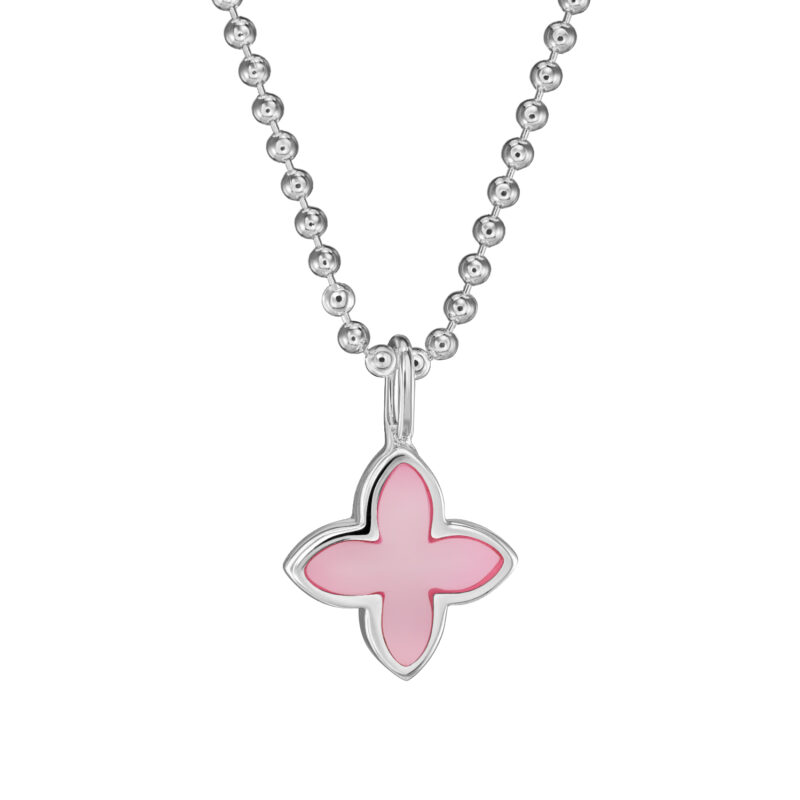 Kette „Mini Coslada“ mit rosa Perlmutt aus 925er Sterling Silber