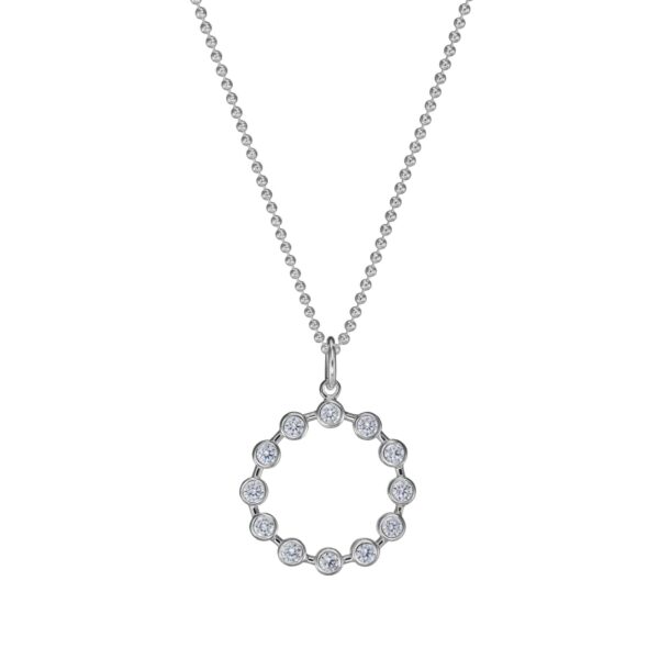 Alternative view of Kette "Nalleli" aus 925 Sterling Silber mit Zirkonia