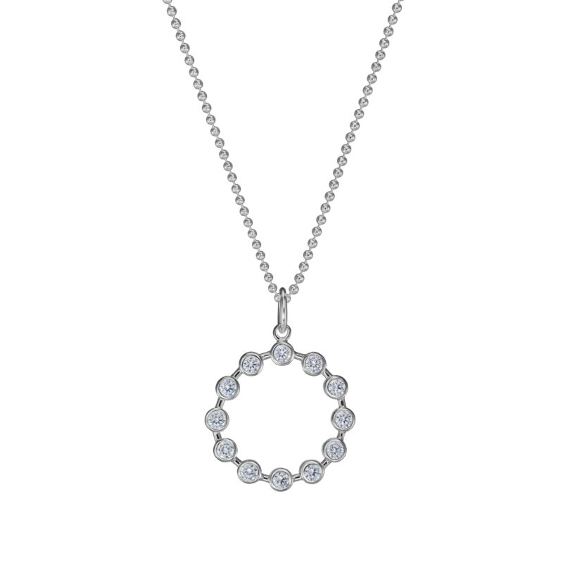 Alternative view of Kette "Nalleli" aus 925 Sterling Silber mit Zirkonia