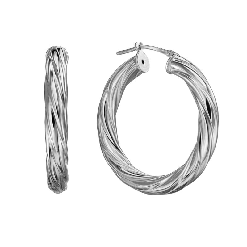 Creolen "Curly" aus 925 Sterling Silber