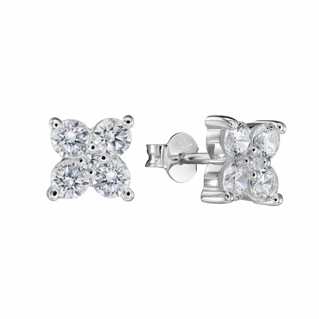 Ohrringe "Lore" mit weißem Zirkonia aus 925 Sterling Silber