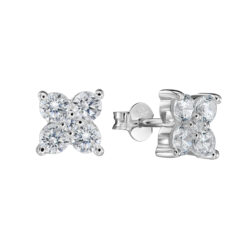 Ohrringe Kleeblatt Lore 925 Sterling Silber Zirkonia