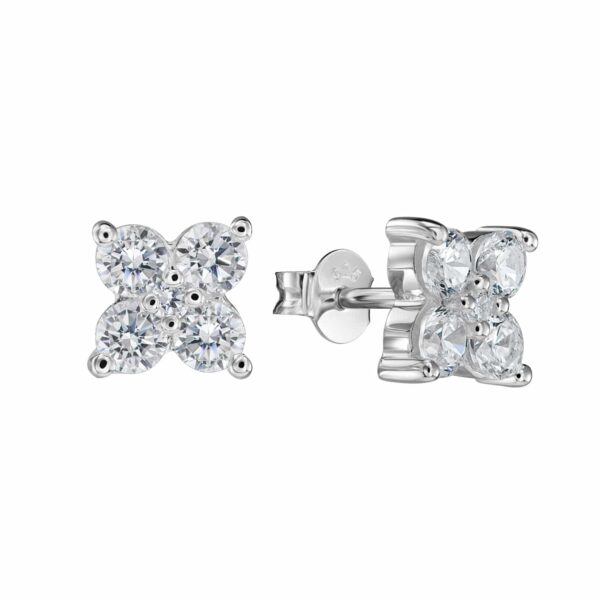 Ohrringe "Lore" mit weißem Zirkonia aus 925 Sterling Silber