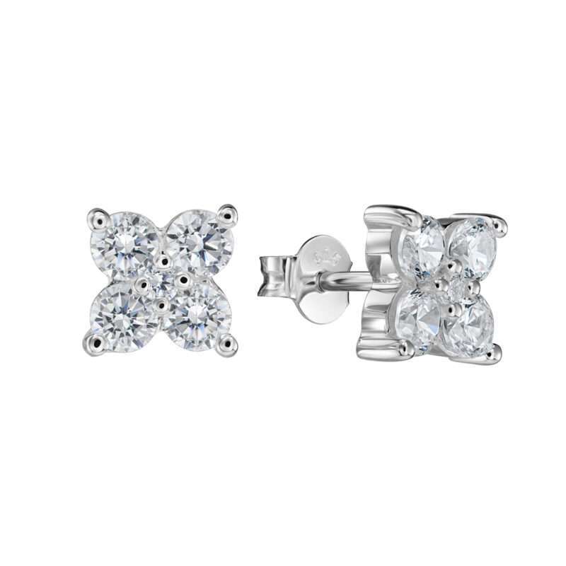 Ohrringe "Lore" mit weißem Zirkonia aus 925 Sterling Silber