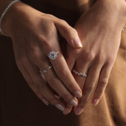 Alternative view of Ring Kreis Nalleli 925 Sterling Silber mit Zirkonia weiss