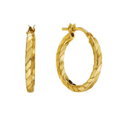 Ohrringe Creolen Nizzaria 925 Sterling Silber goldplattiert