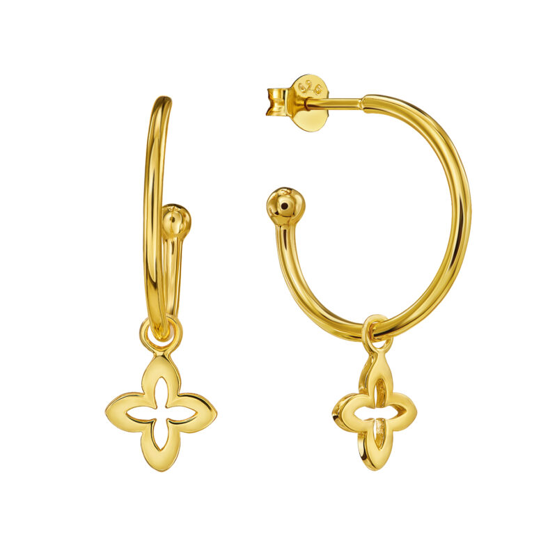 Mini-Creolen "Coslada" aus 925 Sterling Silber, goldplattiert