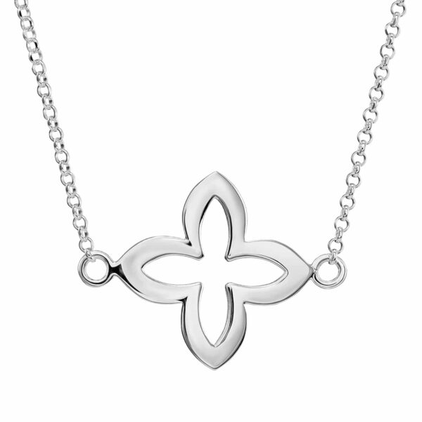 Alternative view of Kette "Coslada" mit einer Blüte aus 925 Sterling Silber