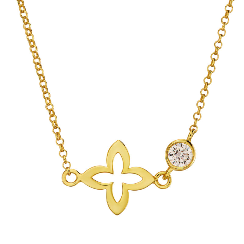 Kette "Coslada" aus 925 Sterling Silber, goldplattiert, mit Zirkonia