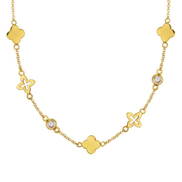 Alternative view of Kette "Cosladonia" aus 925 Sterling Silber, goldplattiert, mit Zirkonia
