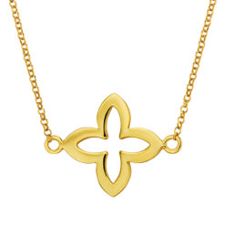 Alternative view of Kette Coslada 1 Blüte 925 Sterling Silber goldplattiert