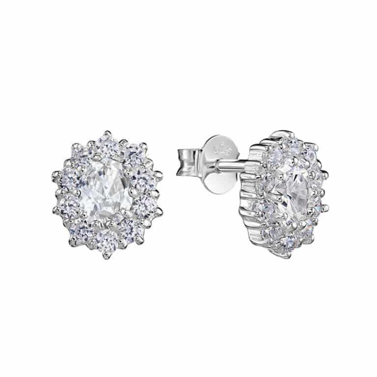 Alternative view of Ohrringe "Princess White" aus 925 Sterling Silber mit Zirkonia