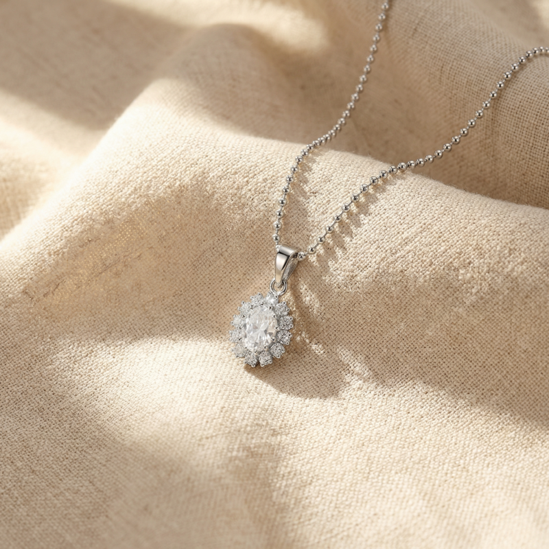 Alternative view of Kette "Princess White" aus 925 Sterling Silber mit Zirkonia