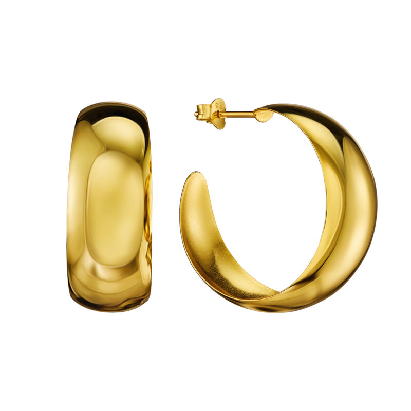 Creolen "Paris" aus 925 Sterling Silber, goldplattiert