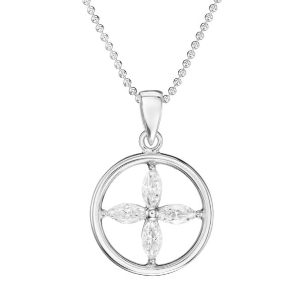 Alternative view of Kette „Eleni“ Kreis aus 925er Sterling Silber & Zirkonia