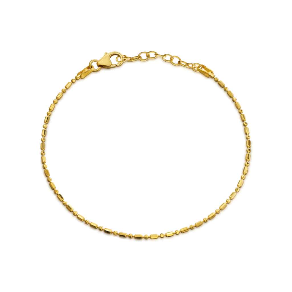 Basicarmband "Abella" aus 925 Sterling Silber, goldplattiert