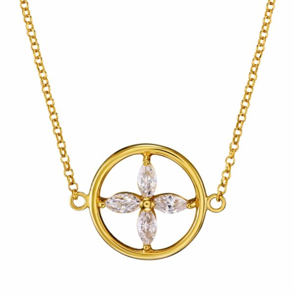 Alternative view of Kette „Eleni“ Kreis 2 aus 925er Sterling Silber mit Zirkonia