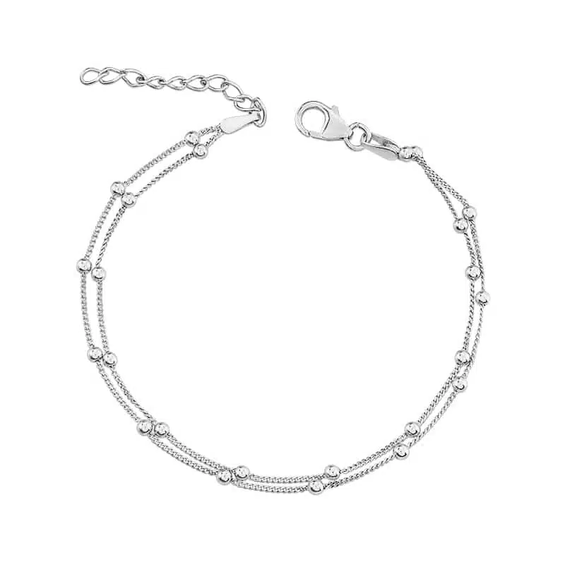 Doppelreihiges Armband Mondello 925 Sterling Silber