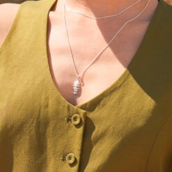 Alternative view of Kette Fisch Finyo 925 Sterling Silber mit Zirkonia