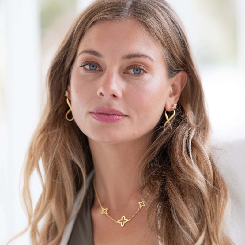 Alternative view of Creolen Mariella 925 Sterling Silber goldplattiert