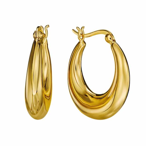 Creolen "Mella" aus 925er Sterling Silber, goldplattiert