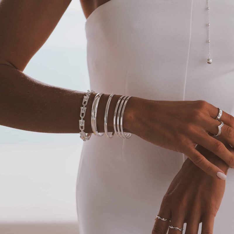 Alternative view of Armreif Malin schmal 925 Sterling Silber