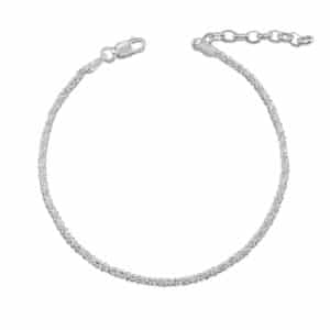 Basicarmband „Twisted“ diamantiert aus 925er Sterling Silber