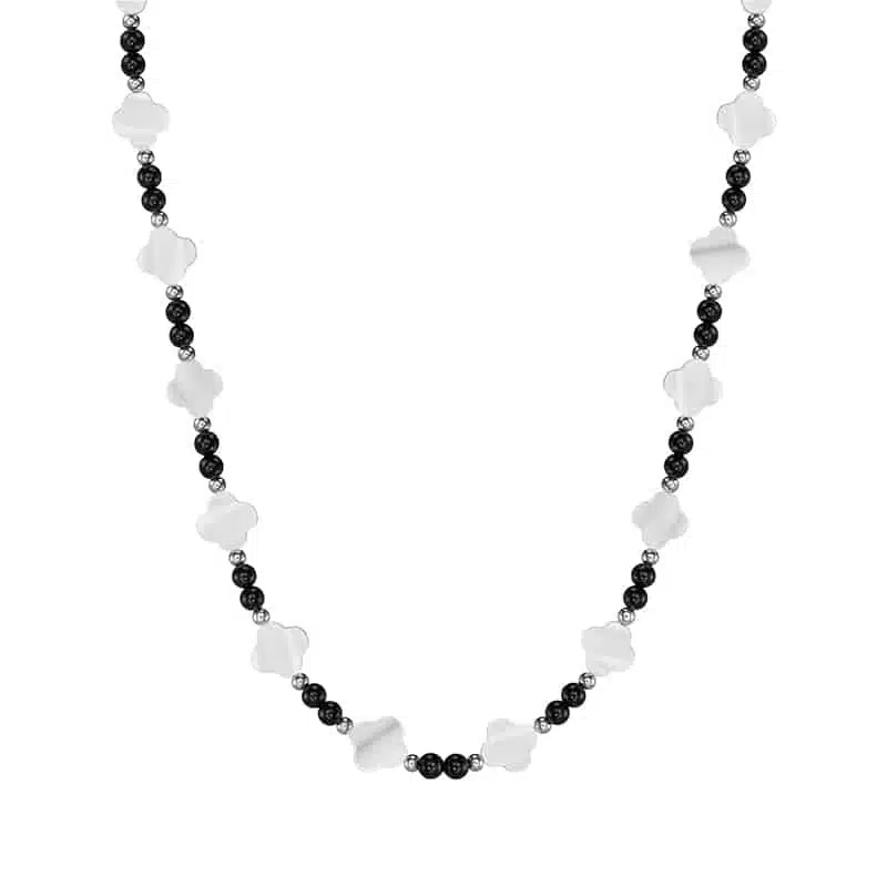 Kette „Ernestina“ aus 925 Sterling Silber mit Perlmutt
