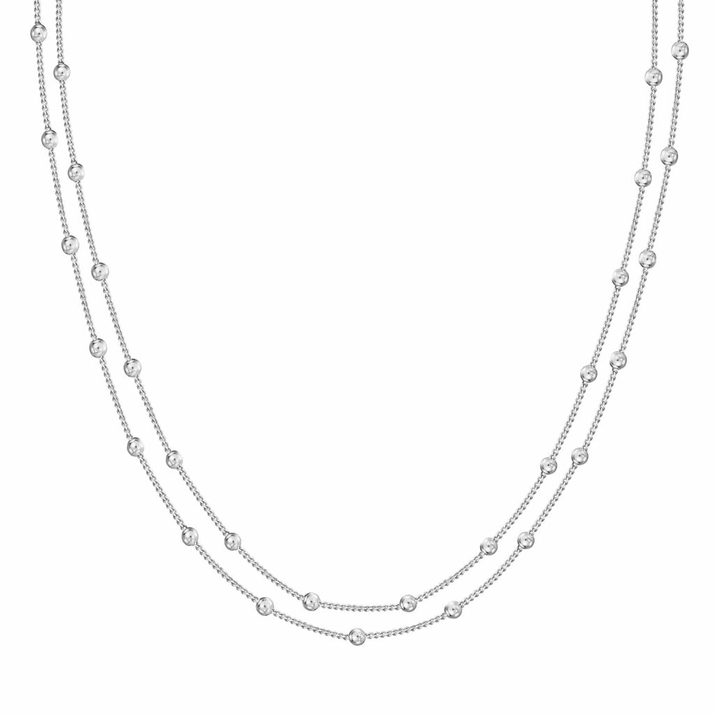 Doppelreihige Kette Mondello 925 Sterling Silber