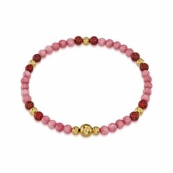 Kugelarmband Antibes II Edelstein mit 925 goldplattiert