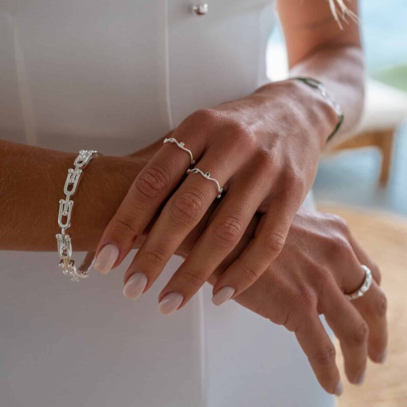 Alternative view of Ring "Senta" aus 925 Sterling Silber mit weißem Zirkonia