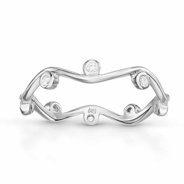 Ring "Senta" aus 925 Sterling Silber mit weißem Zirkonia