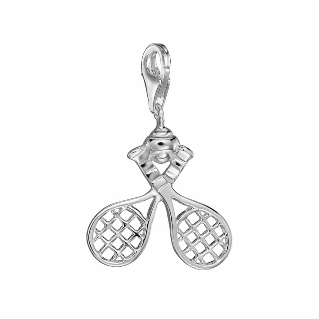 Charm „Doppel-Tennisschläger“ aus 925 Sterling Silber