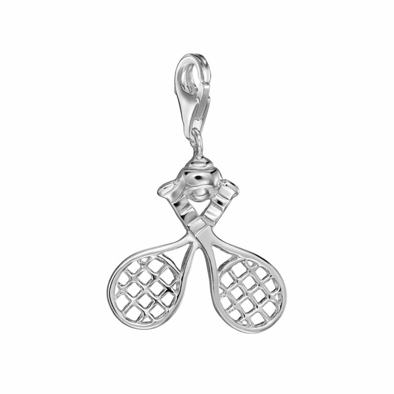 Charm „Doppel-Tennisschläger“ aus 925 Sterling Silber