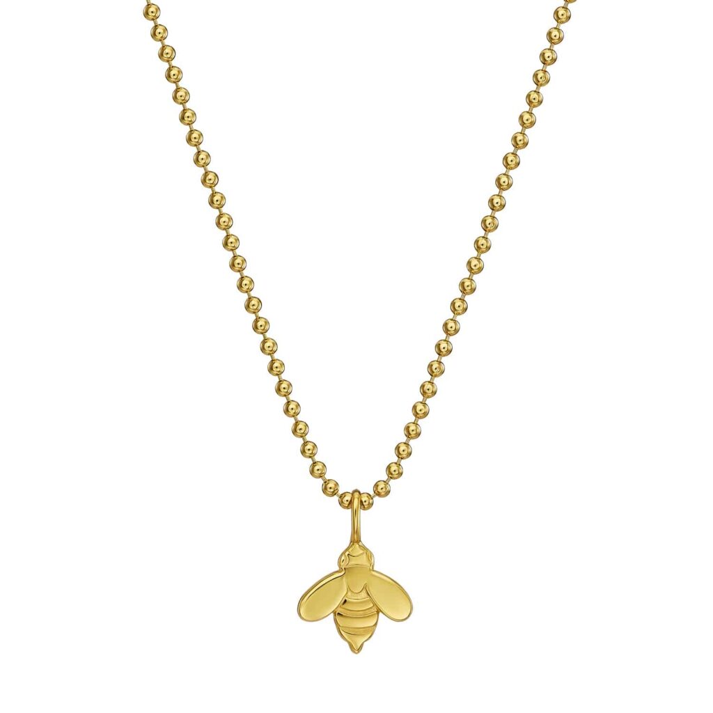 Kette „Biene“ aus 925 Sterling Silber, goldplattiert