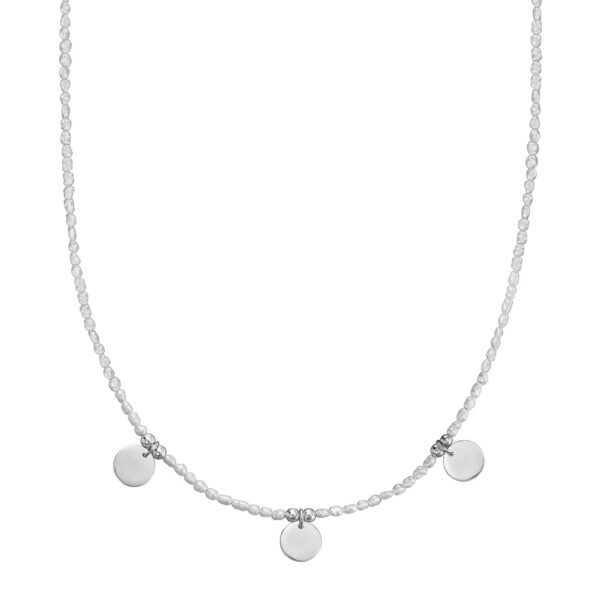 Alternative view of Kugelkette „Anthea“ mit Süßwasserperlen aus 925er Sterling Silber