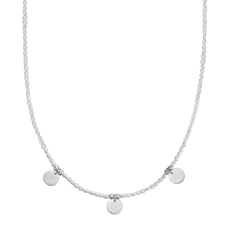 Alternative view of Kugelkette „Anthea“ mit Süßwasserperlen aus 925er Sterling Silber