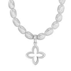 Alternative view of Coslada Kugelkette Süsswasserperlen mit 925 Sterling Silber