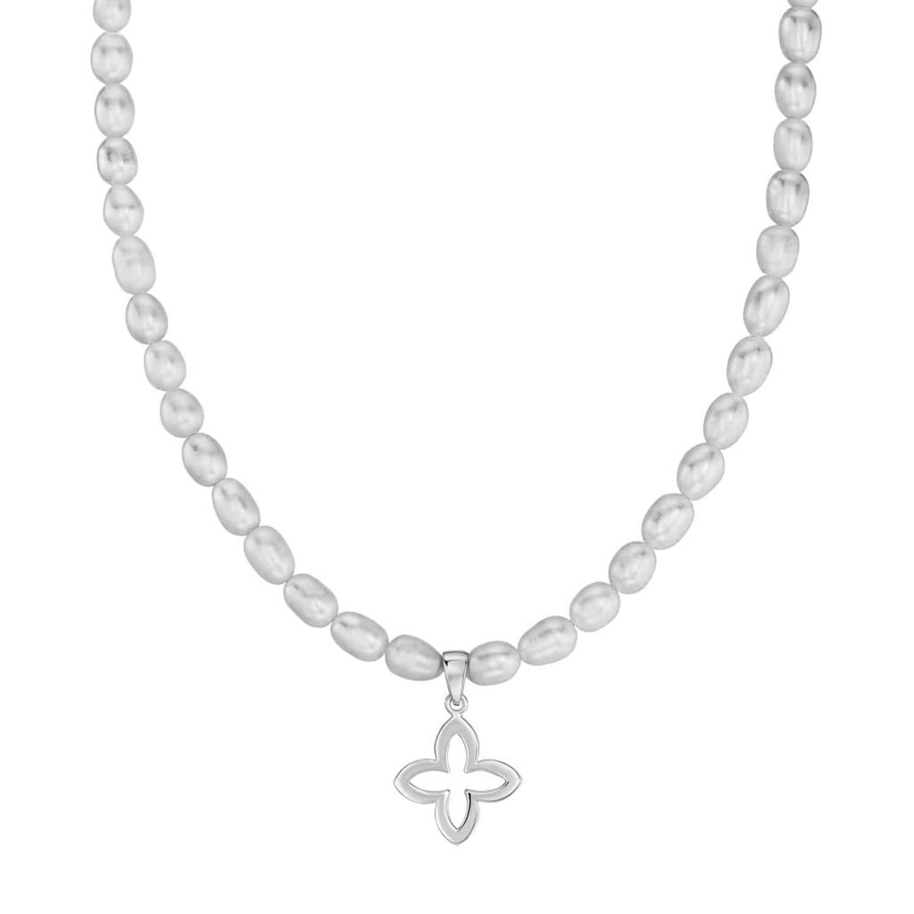 Kugelkette „Coslada“ mit Süßwasserperlen aus 925er Sterling Silber