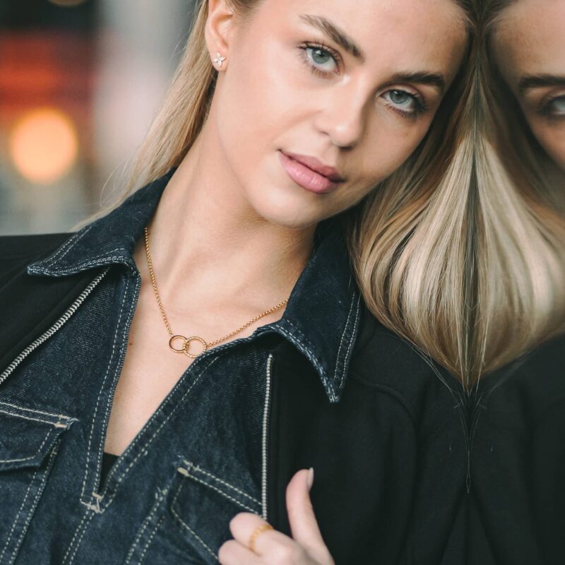 Alternative view of Kette "Emalia" aus 925 Sterling Silber, goldplattiert