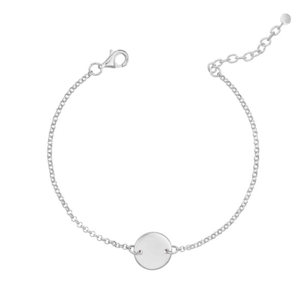 Gravierbares Plättchen-Armband „Gipsy“ aus 925er Sterling Silber