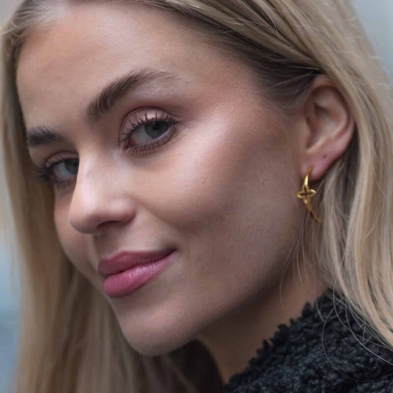 Alternative view of Halbcreolen "Coslada Trevi" aus 925 Sterling Silber, goldplattiert