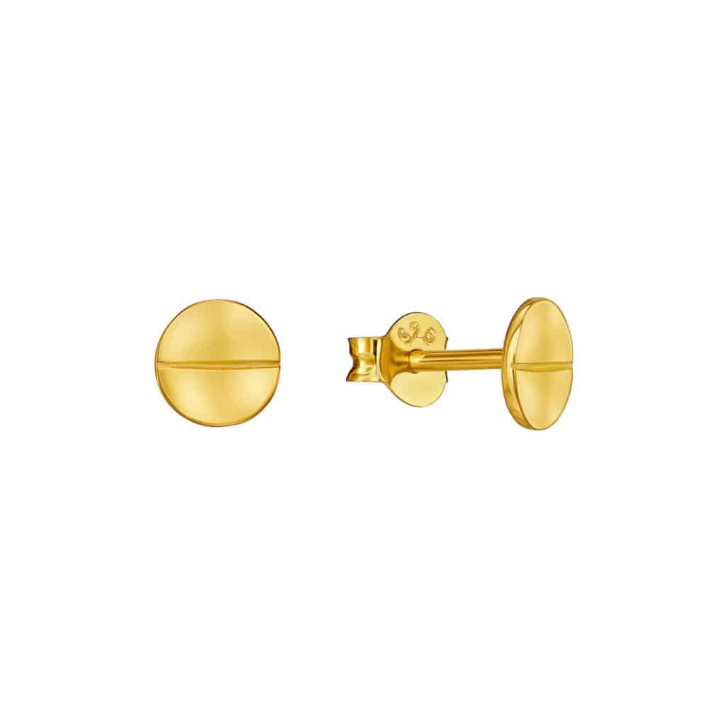 Ohrstecker "Spin" aus 925 Sterling Silber, goldplattiert
