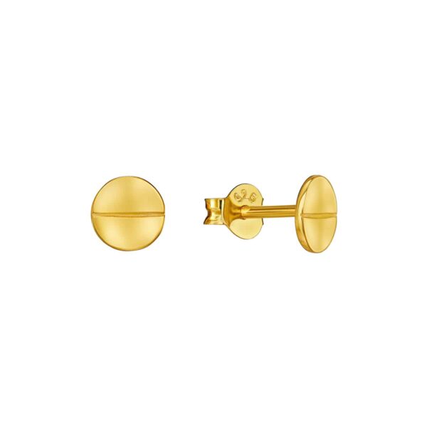 Ohrstecker "Spin" aus 925 Sterling Silber, goldplattiert