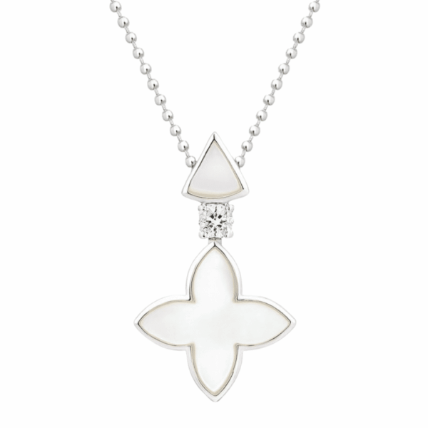 Alternative view of Kette „Coslada Geo“ mit Perlmutt & Zirkonia aus 925er Sterling Silber