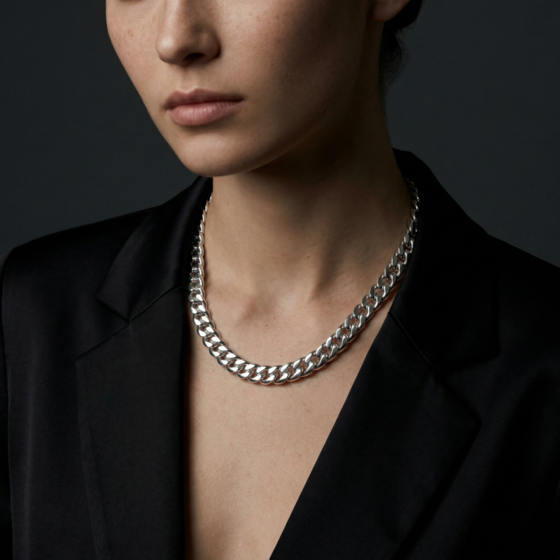 Alternative view of Panzerkette „Cuba“ aus 925er Sterling Silber
