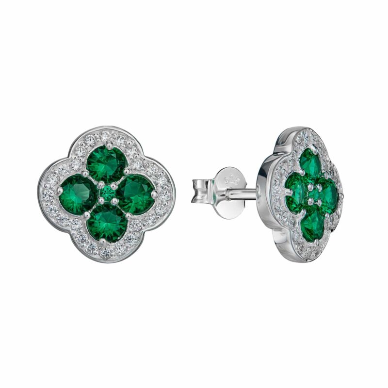 Ohrringe Faviola Emerald 925 Sterling Silber mit Zirkonia