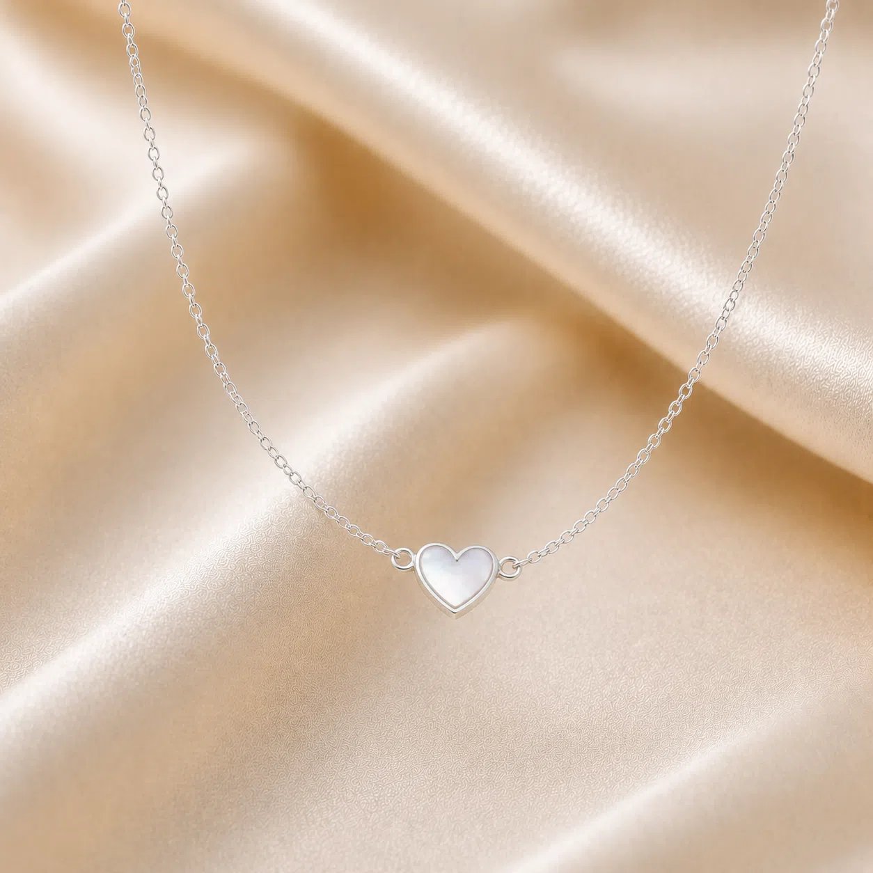 Kette „Hollywood“ aus 925 Sterling Silber mit Perlmutt