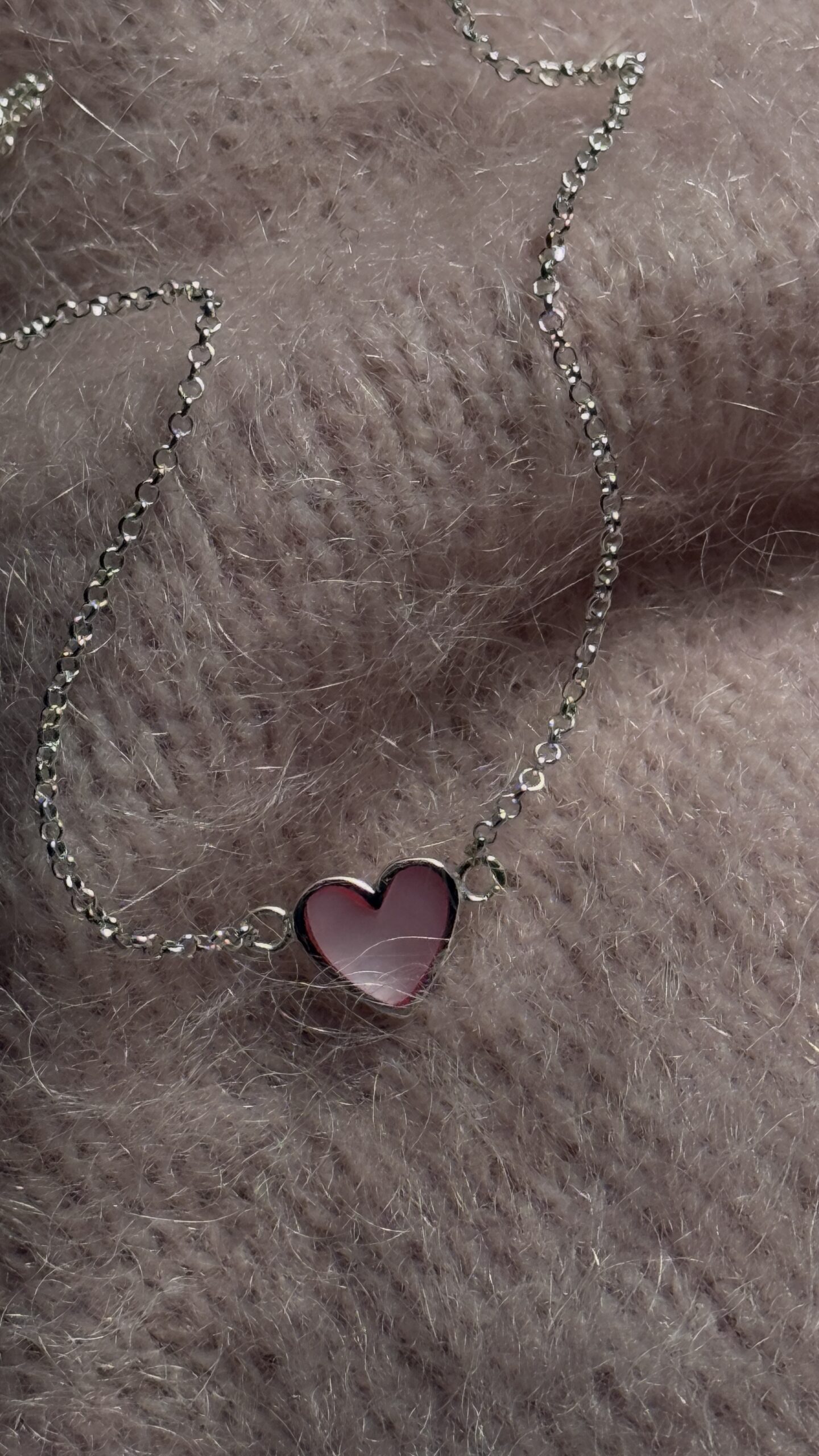 Kette Herz Hollywood Rosa Perlmutt 925 Sterling Silber – Bild 3