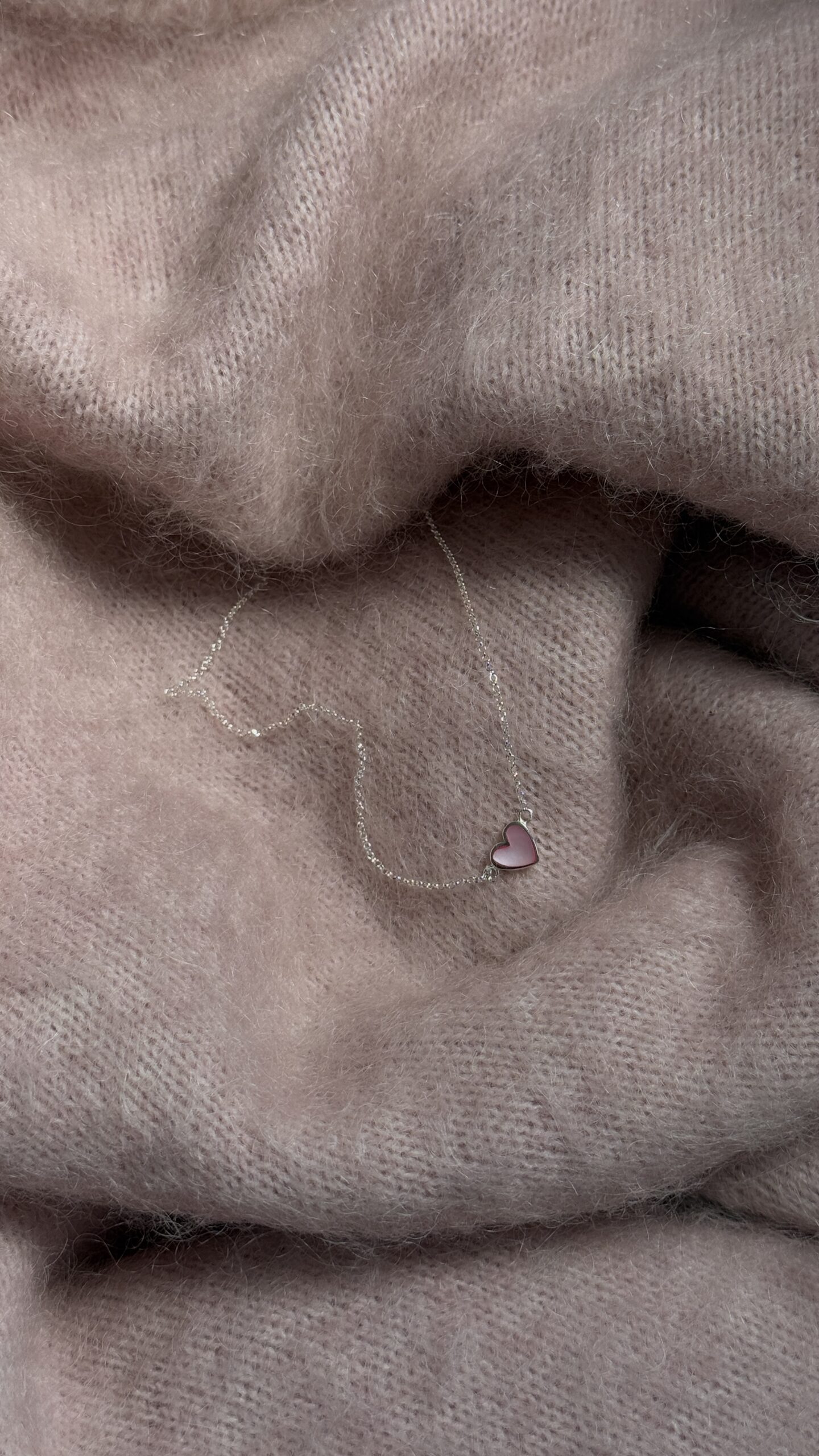Kette Herz Hollywood Rosa Perlmutt 925 Sterling Silber
